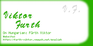 viktor furth business card