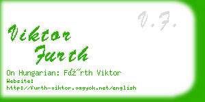 viktor furth business card